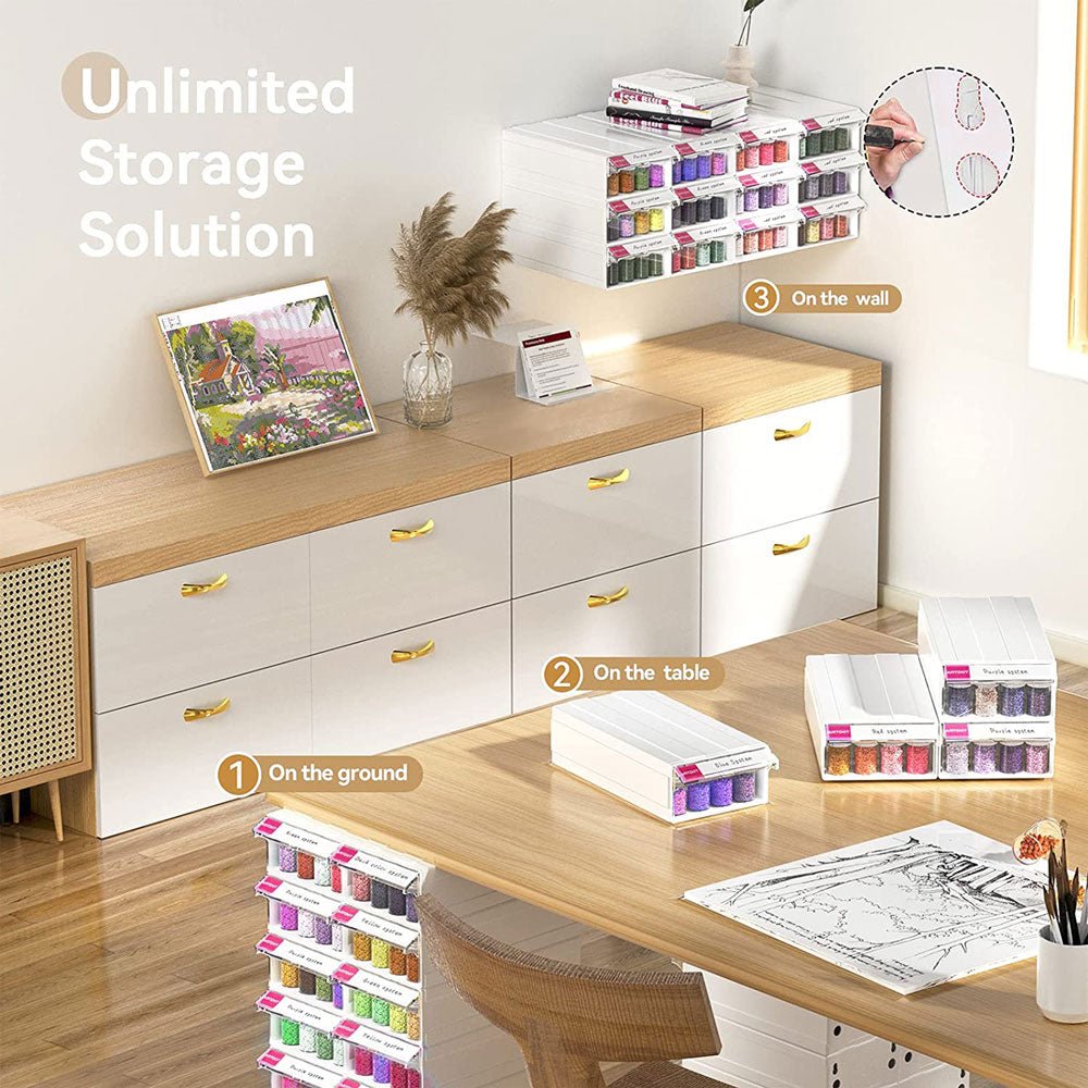 Diamond Painting round storage boxes accessories