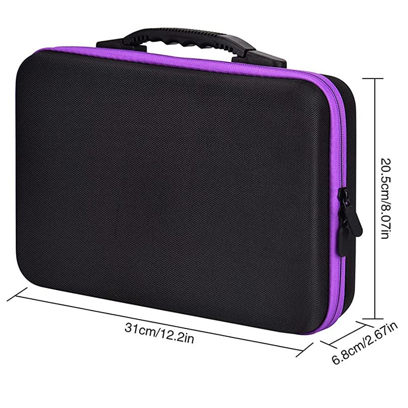 Diamond Painting Storage Case Purple with 60 Compartments + Accessories