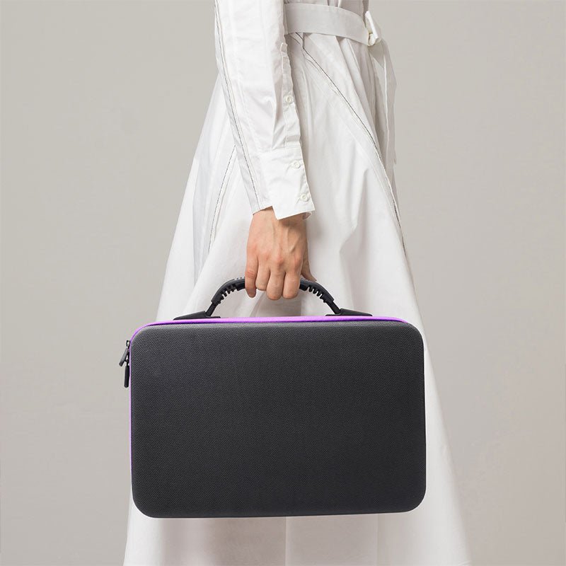 Diamond Painting storage case in purple with 60 compartments + accessories