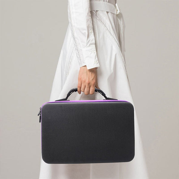 Diamond Painting storage case in purple with 60 compartments + accessories