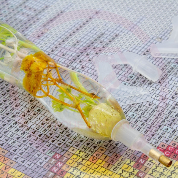 Diamond Painting Ergonomic Premium Pen Green Orange Plants