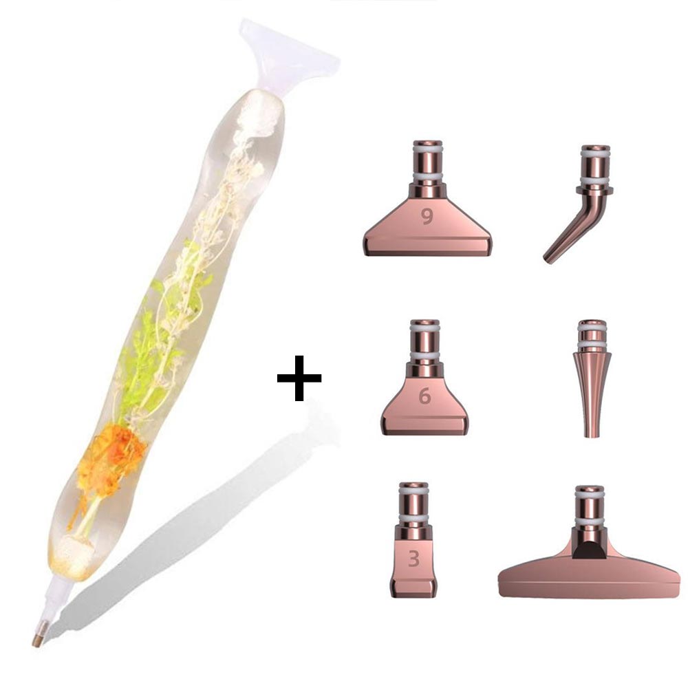 Diamond Painting Ergonomic Premium Pen Green Orange Plants