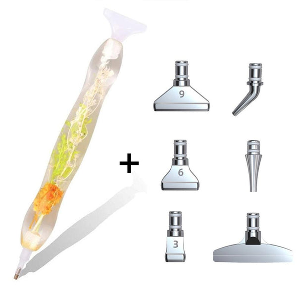 Diamond Painting Ergonomic Premium Pen Green Orange Plants