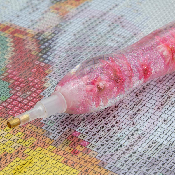 Diamond Painting Ergonomic Premium Pen Pink Flowers