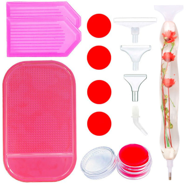 Diamond Painting Ergonomic Premium Pen Red Flowers