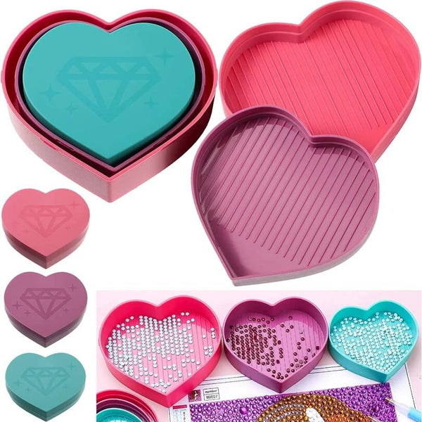 Diamond Painting heart-shaped organizational tray accessory