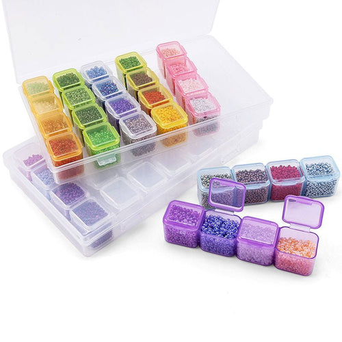 Diamond Painting L Storage Box with 28 colorful compartments accessories