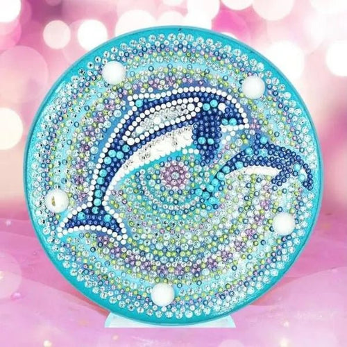 Diamond Painting LED Lamp Dolphins