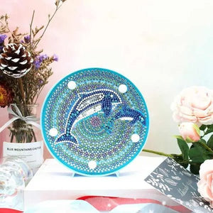 Diamond Painting LED Lamp Dolphins