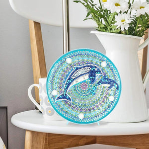 Diamond Painting LED Lamp Dolphins