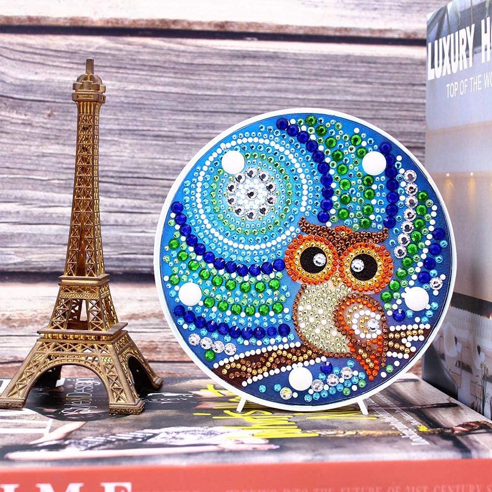 Diamond Painting LED Lamp Owl