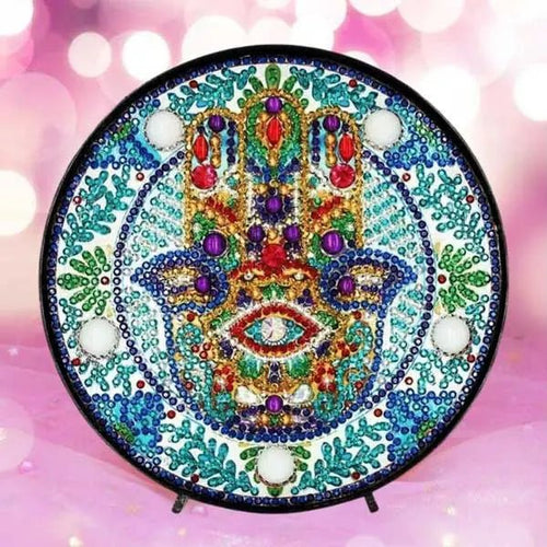 Diamond Painting LED Lamp Hamsa Hand