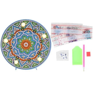 Diamond Painting LED Light Blue Mandala