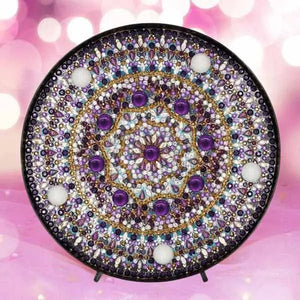 Diamond Painting LED Lamp Purple Mandala