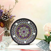 Load image into Gallery viewer, Diamond Painting LED Lamp Purple Mandala