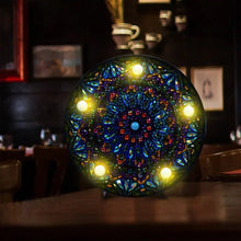 Load image into Gallery viewer, Diamond Painting LED Lamp Mandala Blue