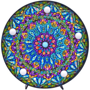 Diamond Painting LED Lamp Mandala Blue