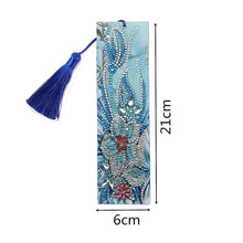 Load image into Gallery viewer, Diamond Painting Bookmark Blue Flowers