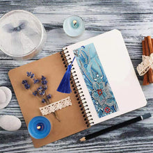 Load image into Gallery viewer, Diamond Painting Bookmark Blue Flowers