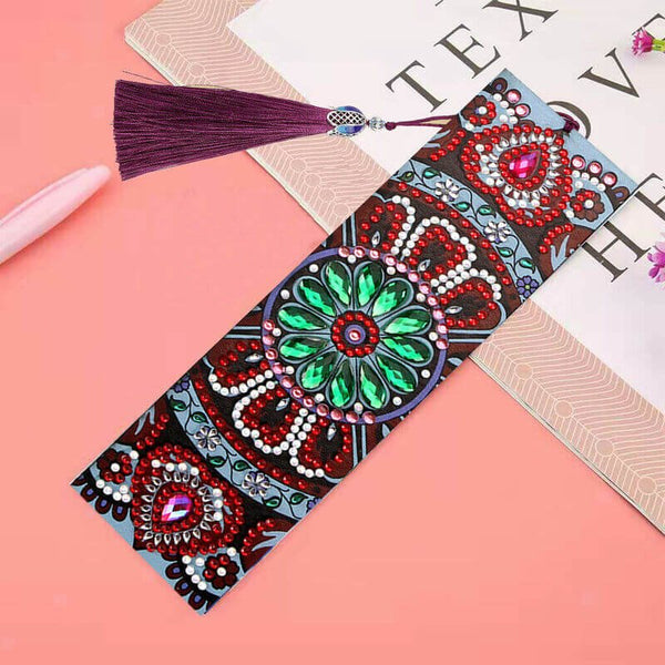 Diamond Painting Bookmark Flower with Heart