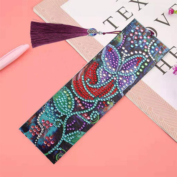 Diamond Painting Bookmark Flower with Butterfly