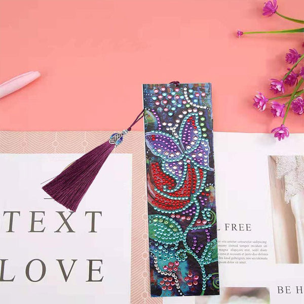 Diamond Painting Bookmark Flower with Butterfly
