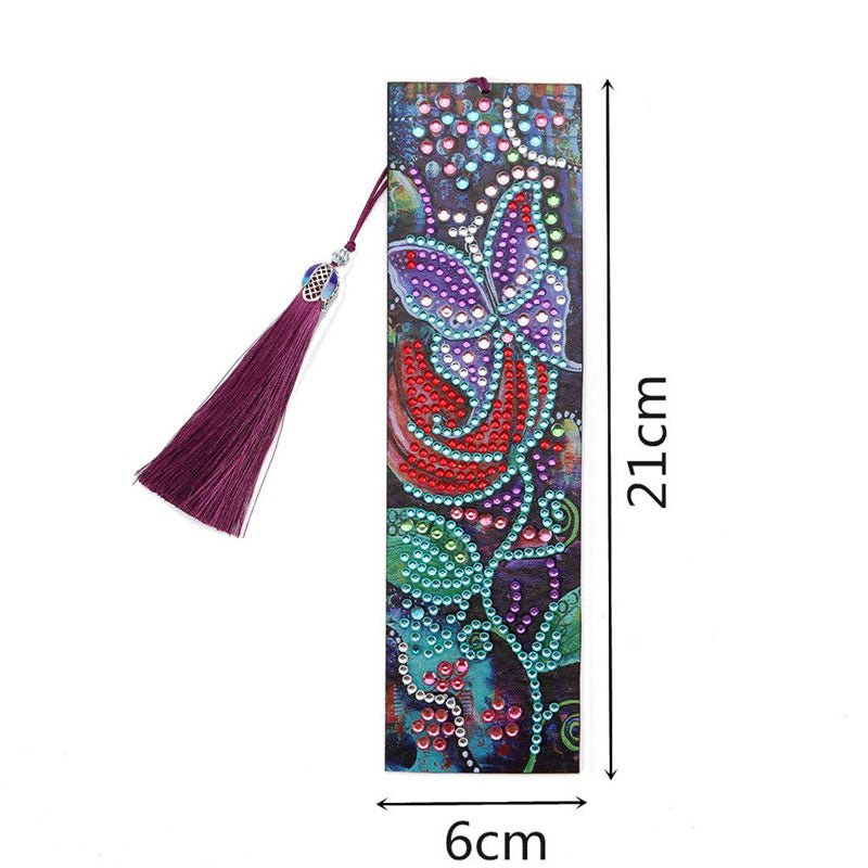 Diamond Painting Bookmark Flower with Butterfly