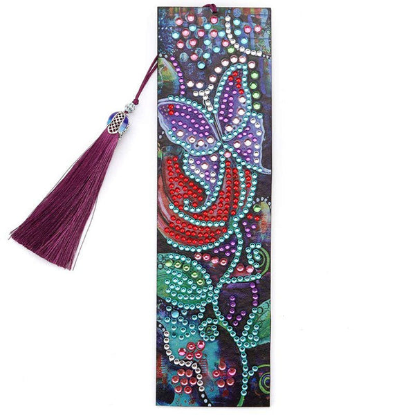 Diamond Painting Bookmark Flower with Butterfly