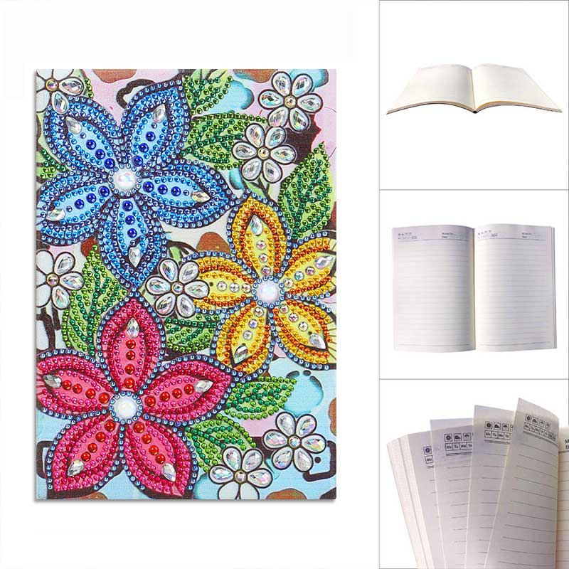 Diamond Painting Notebook Flowers design