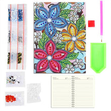 Load image into Gallery viewer, Diamond Painting Notebook Flowers design