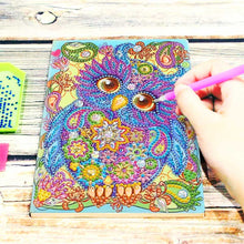 Load image into Gallery viewer, Diamond Painting Notebook Owl