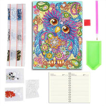 Load image into Gallery viewer, Diamond Painting Notebook Owl