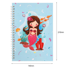 Load image into Gallery viewer, Diamond Painting Notebook Mermaid Light Blue