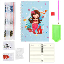 Load image into Gallery viewer, Diamond Painting Notebook Mermaid Light Blue