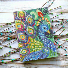 Load image into Gallery viewer, Diamond Painting Notebook Peacock