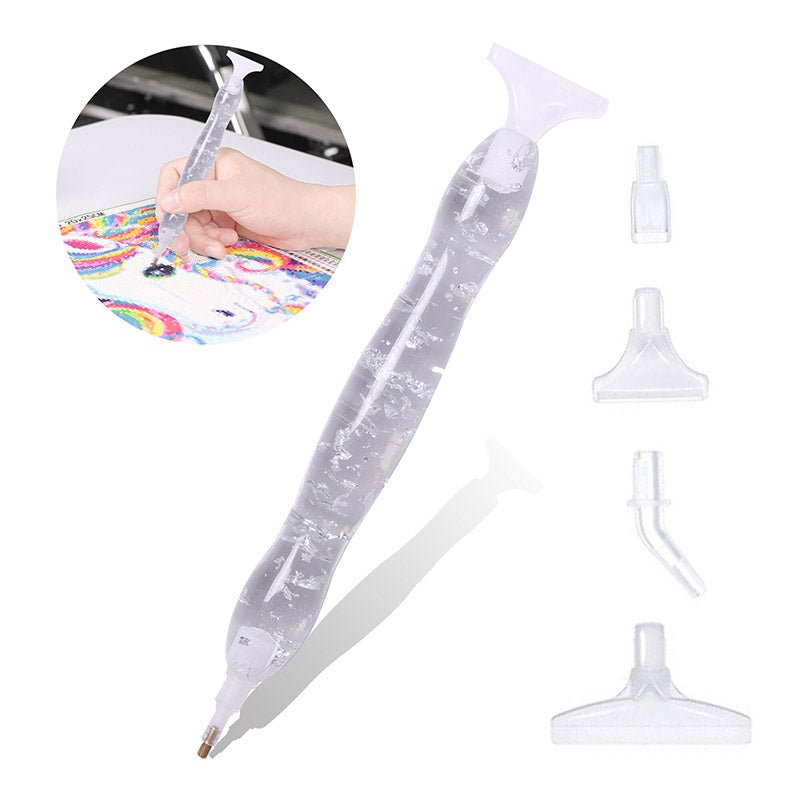 Diamond Painting Premium Ergonomic Pen Leaf Silver Accessory