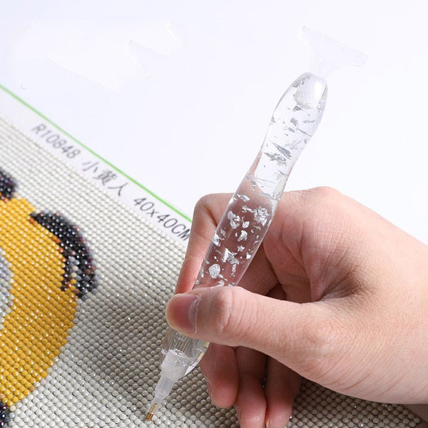 Diamond Painting Premium Ergonomic Pen Leaf Silver Accessory