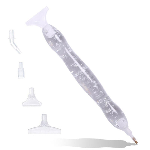 Diamond Painting Premium Ergonomic Pen Leaf Silver Accessory