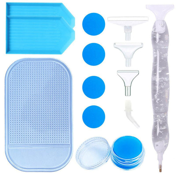 Diamond Painting Premium Ergonomic Pen Leaf Silver Accessory