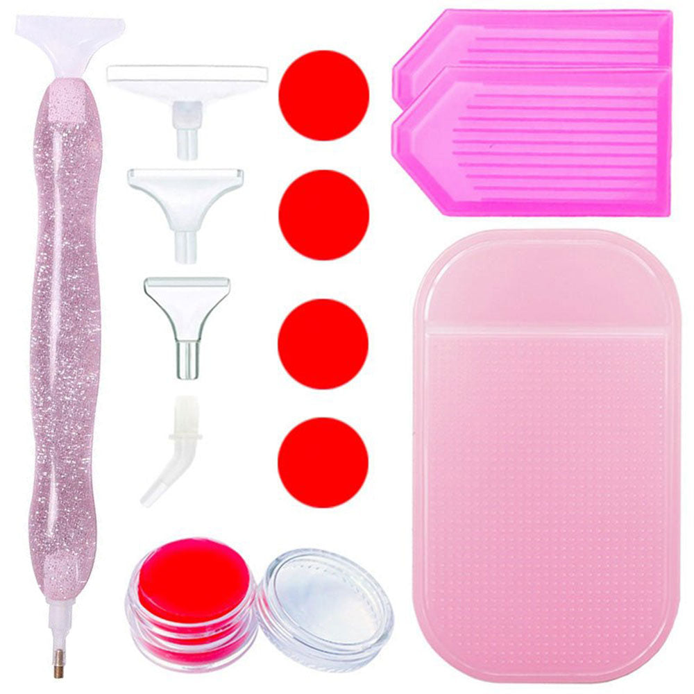 Diamond Painting Premium Pen Ergonomic Pink Glitter 5 Variants