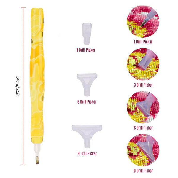 Diamond Painting Premium Pen Ergonomic Wave Yellow