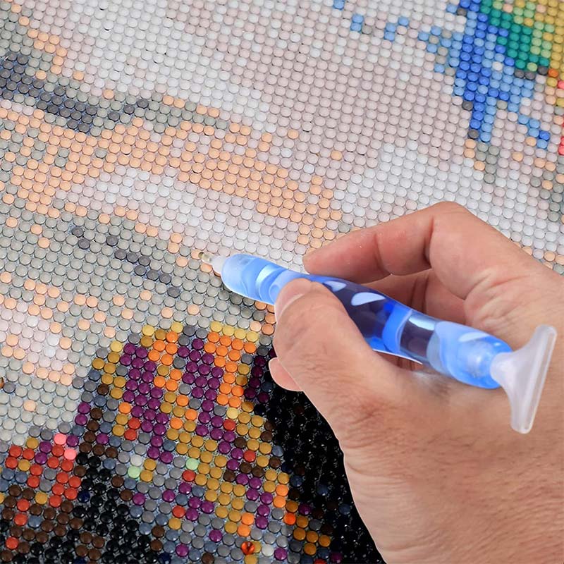 Diamond Painting Premium Pen Waves Light Blue 5 Variants