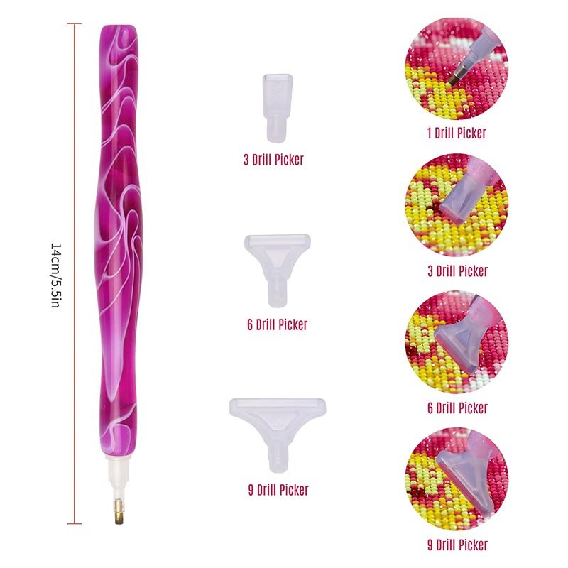 Diamond Painting Premium Pen Waves Purple 5 Variants