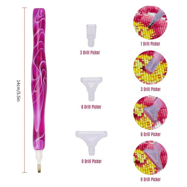 Diamond Painting Premium Pen Waves Purple 5 Variants