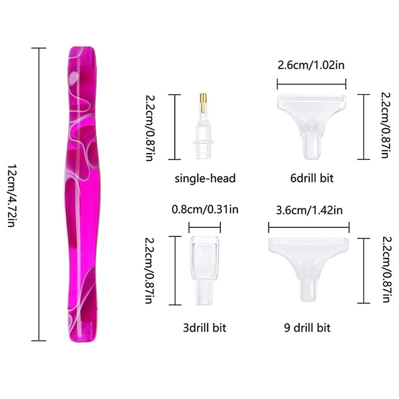 Diamond Painting Premium Pen Waves Purple 5 Variants