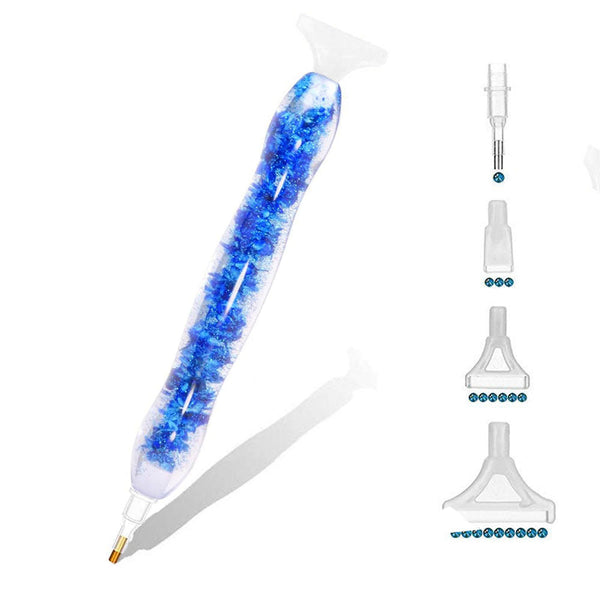 Diamond Painting Ergonomic Premium Pen Blue Flowers 5 Variants