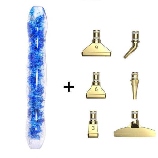 Diamond Painting Ergonomic Premium Pen Blue Flowers 5 Variants