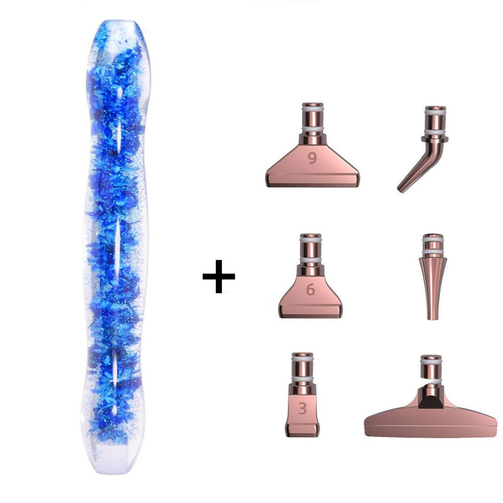 Diamond Painting Ergonomic Premium Pen Blue Flowers 5 Variants