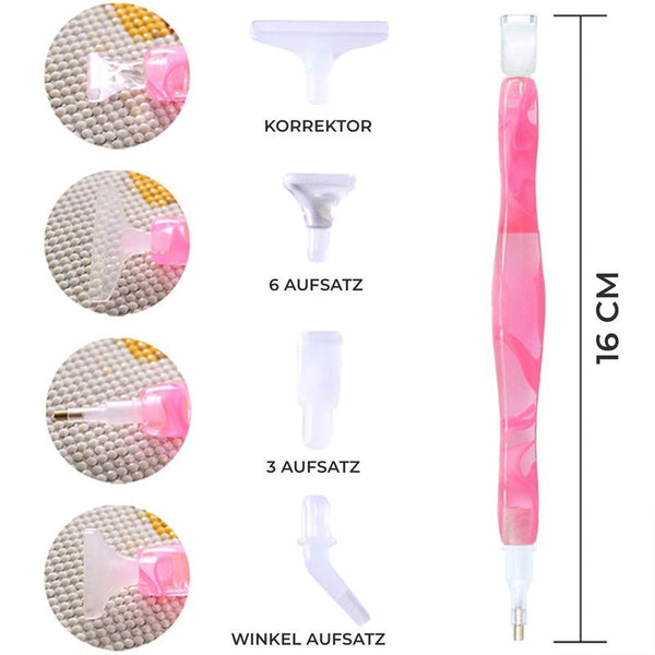 Diamond Painting Premium Pen Waves Pink 5 Variants