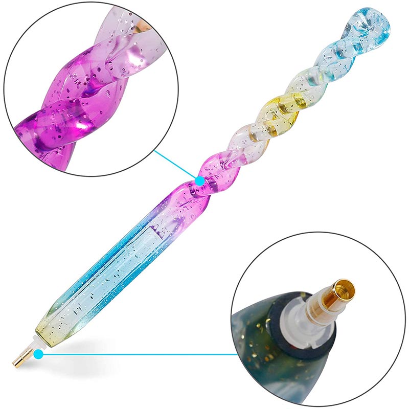 Diamond Painting Rainbow Spiral Pen Accessory